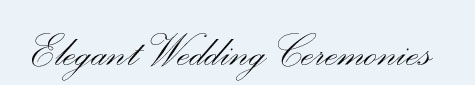 Elegant Wedding Ceremonies